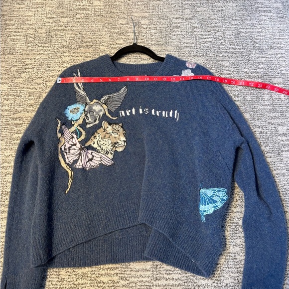 Zadig & Voltaire Markus Holly “Art is Truth” Sweater XS good cond unique & rare - Picture 8 of 16